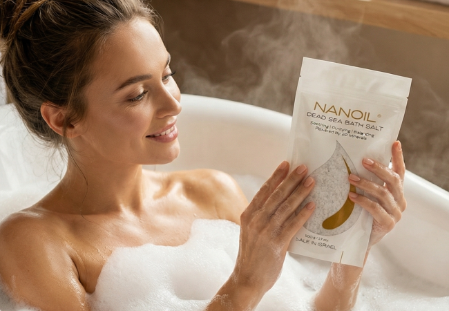 Najlepšie minerály zo srdca Mŕtveho mora. Ako dokáže kúpeľová soľ z Mŕtveho mora od Nanoil premeniť vašu pokožku?